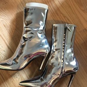 Chrome Authentic Balenciaga Knife Boots Size 39